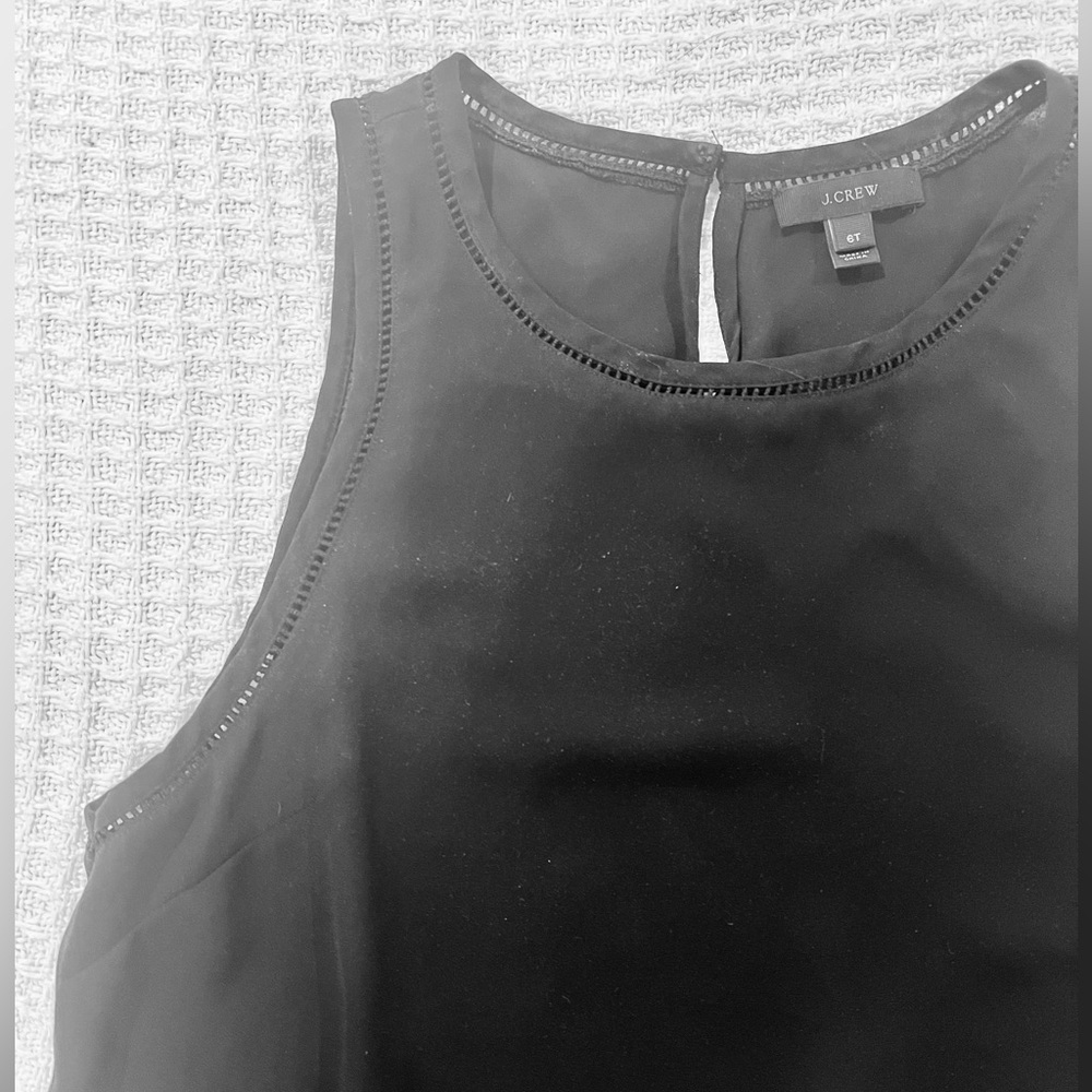 J. Crew black ladder trim top